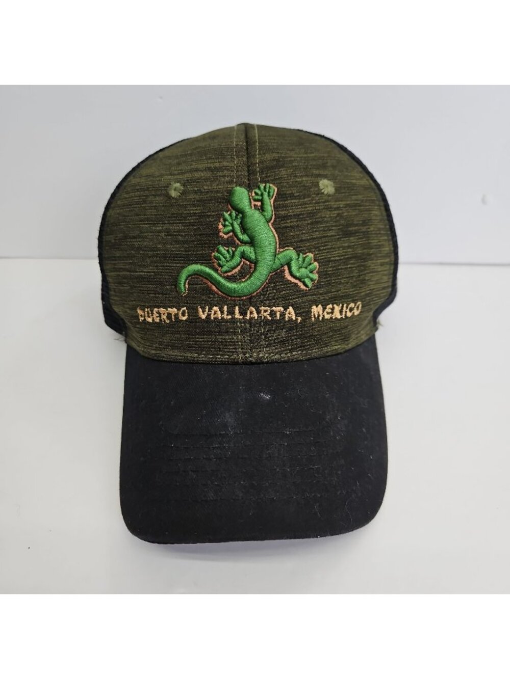 Puerto Vallarta Mexico Gecko Adjustable Hat Cap Men Women Black Snapback Trucker